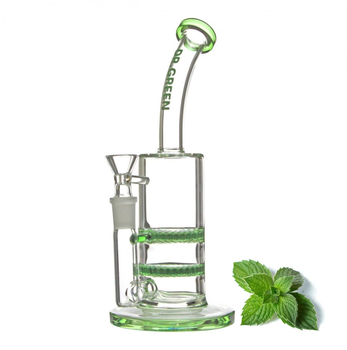 Бонг Dr.Green Double Honeycomb Percolator 2 - Бонги - Бонги стеклянные - Изогнутые бонги - Магазин бонгов бонгшоп.рф