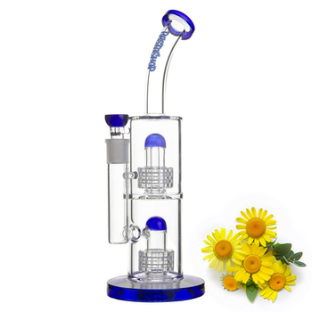 Бонг Rastashop Double Shower Head Bend Percolator - Бонги - Бонги стеклянные - Изогнутые бонги - Магазин бонгов бонгшоп.рф
